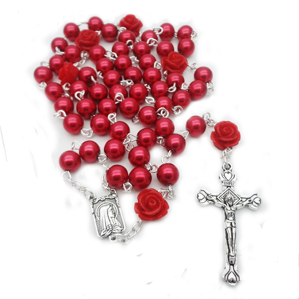 Rosary Necklace Catholic Religion Christian Necklace2.jpg