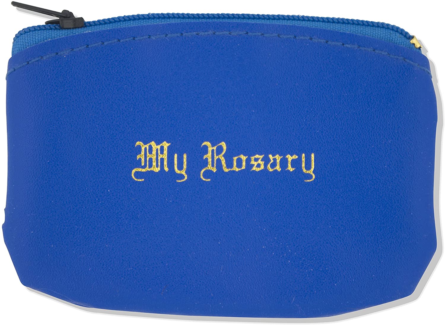 Traditional rosary bag with embossed blue.jpg