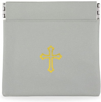 Vinyl Rosary Case with Spring Closure and Gold Cross Imprint