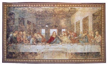 Tapestry Ican banner the last supper